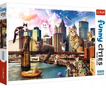 Puzzle Koty w Nowym Jorku 1000 elementów Trefl