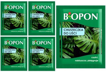 5x CHUSTECZKA NABŁYSZCZAJĄCA DO LIŚCI ROŚLIN CZYŚCI KURZ BIOPON