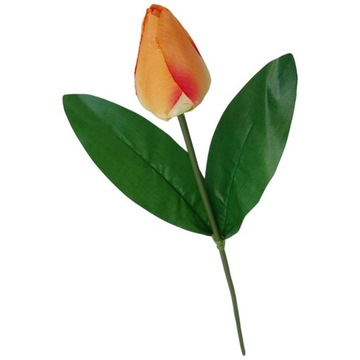 Tulipan pojedynczy jak żywy kwiat sztuczny bukietu stroika 40cm herbaciany