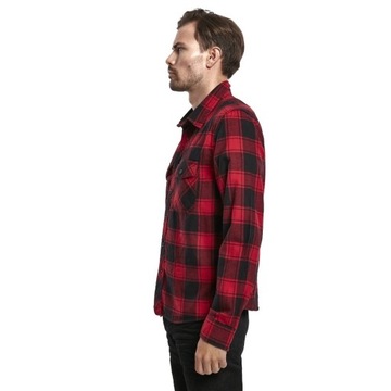 Tričko s dlhým rukávom BRANDIT Check Shirt Red-Black L