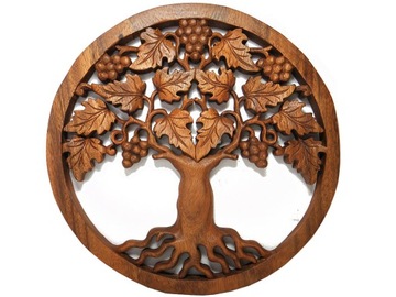 Rzeźba z Drewna DRZEWO SZCZĘŚCIA Ornament śr. 40cm