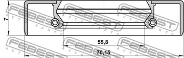 УПЛОТНИТЕЛЬ ВАЛА FEBEST для TOYOTA TOYOACE 3.0