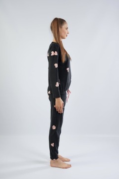 Piżama damska długie spodnie bucik paski 2XL 48 50