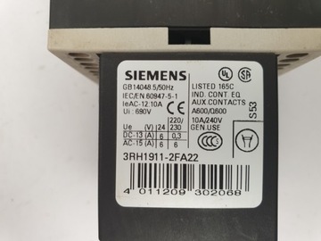 Контактор SIEMENS 3RT1016-2BB42 24VDC 3RH1911-2FA40