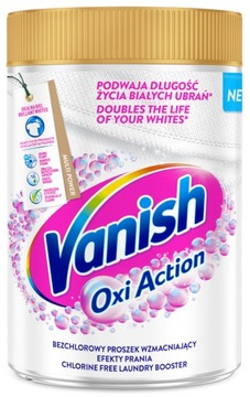 Пятновыводитель Vanish, отбеливатель для белых тканей Oxi Action White 625г