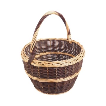 Kosz gospodarczy wiklinowy z rączka (42cm)