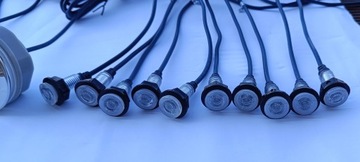 2 больших светодиодных светильника + 10 маленьких разноцветных светильников для ванны, МЕГА НАБОР