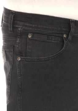 WRANGLER TEXAS SLIM CASH BLACK W12SHT240 36/36