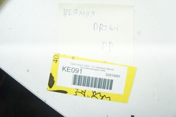 KE091 OPEL CORSA F KLIKA DVEŘE PRAVÝ PŘEDNÍ