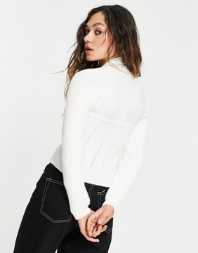 TOPSHOP SWETER DAMSKI KLASYCZNY ECRU CASUAL 44 UEQ