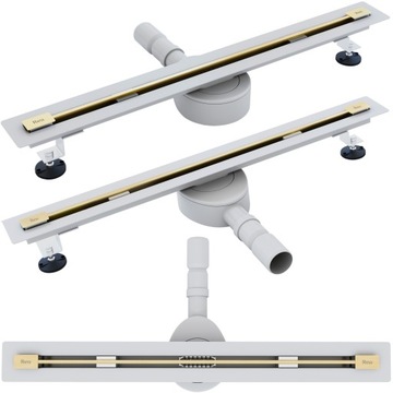 Odpływ Liniowy Neo Ultra Slim Pro Złoty Szczotkowany 70 cmOdpływ Liniowy 70