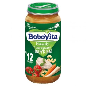 Bobovita Kluseczki z warzywami i indykiem 250 g