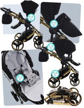 КОЛЯСКА JUNAMA 2IN1 DIAMOND S-LINE V2 02 И АДАПТЕРЫ