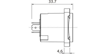 4-контактная розетка SPEAKON для динамиков ROXTONE RS4MD-T