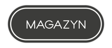 Naklejka informacyjna z napisem MAGAZYN 31 x 12 cm cięta po obrysie