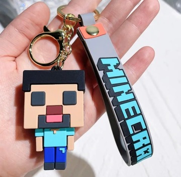 Brelok/ breloczek MINECRAFT, LUDZIK POSTAĆ, duży ! 1 sztuka