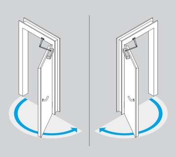 Доводчик ASSA ABLOY DC300 с замком, серебристый