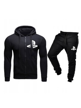 KOMPLET DRESOWY PS PLAYSTATION DRES MĘSKI CZARNY M