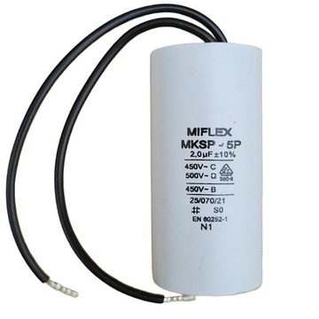 KONDENSATOR rozruchowy 2uF do dmuchaw WPA, DM, RMS