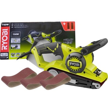 ЛЕНТОЧНО-ШЛИФОВАЛЬНАЯ МАШИНА RYOBI EBS750 750 Вт ЭЛЕКТРОННАЯ 533x76 мм +3 ЛЕНТЫ