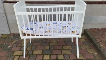 ДЕТСКАЯ КРОВАТЬ ANTONIO AMAL 2 БЕЛАЯ 90X40 ХОРОШЕЕ СОСТОЯНИЕ МАТРАС КОНИН