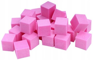 25x MINI BLOK POLERSKI KOSTKA 100/100 RÓŻOWY