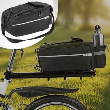 TORBA ROWEROWA TERMICZNA NA BAGAŻNIK ROWER SAKWA ODBLASKOWA KUFER 10L BIDON