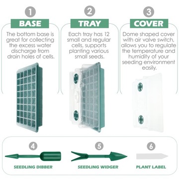 СТАРТОВЫЙ НАБОР ДЛЯ ПРОРАЩИВАНИЯ РАСТЕНИЙ - ЛОТКИ + СВЕТОДИОДНОЕ ОСВЕЩЕНИЕ
