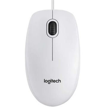 Mysz przewodowa Logitech B100 optyczna biała