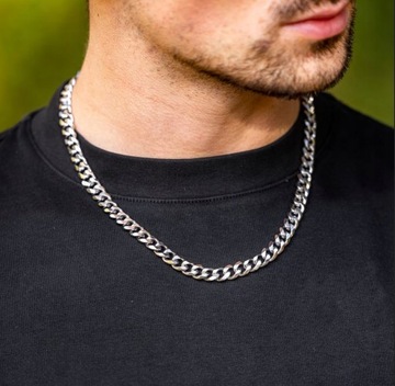 Серебряная мужская доспеховая цепочка DIAMOND ITALIAN Chain + БЕСПЛАТНО