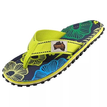 Gumbies Islander Flip Flops Unisex Pistachio Flowe