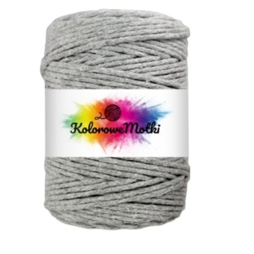 Sznurek Bawełniany do Makramy Szary 20m 3mm