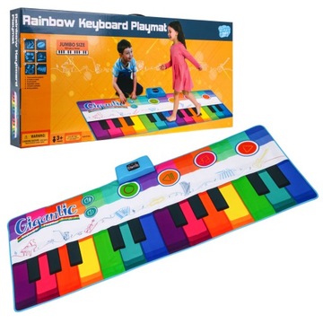 Duża Mata Muzyczna Do Tańca Kolorowy Keyboard Dla dzieci