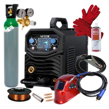 Spartus EasyMIG 217 Dual Pulse - Spawarka z synergią + zestaw 4
