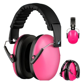 NAUSZNIKI WYGŁUSZAJĄCE DŹWIĘKI OCHRONNE LEKKIE REDUKUJĄCE HAŁAS RÓŻOWY