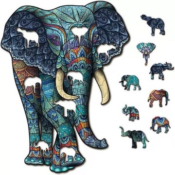 PUZZLE DREWNIANE L DLA DOROSŁYCH PREZENT SOWA