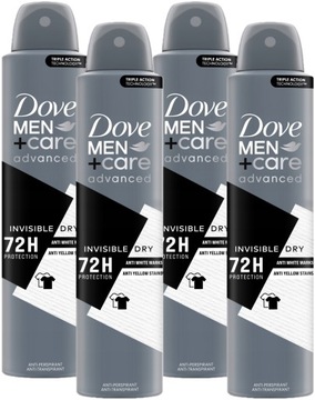 Dove Men+Care Invisible Dry Antyperspirant spray 4x200 ml