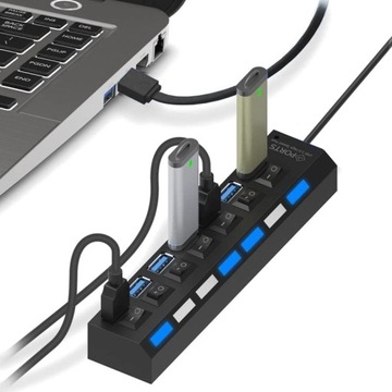 USB-концентратор, разветвитель на 7 портов
