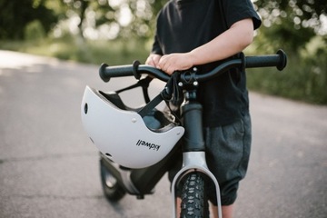 KASK NA ROWER DLA DZIECKA CHŁOPCA KIDWELL DZIECIECY SZARY 48 52 cm S