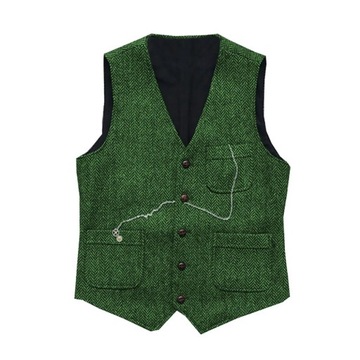 Casual Formal Business Vest for Men Single Breaste