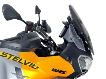 Лобовое стекло WRS Sport MOTO GUZZI STELVIO 1000 2024-2025 темно-дымчатое Plexi PMMA 4 мм