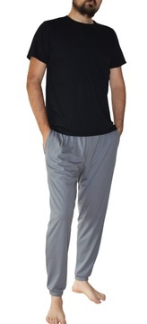 Piżama męska bawełniana Długie spodnie komplet z koszulka szyta w Polsce XL