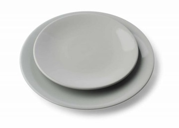Talerz płytki szary 25cm