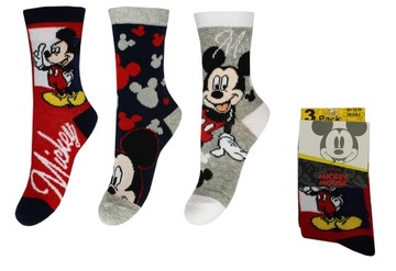 MYSZKA MICKEY SKARPETKI DZIECIĘCE 3-PAK 23/26