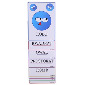 УЧЕБНЫЕ ДОСКИ — ГЕОМЕТРИЧЕСКИЕ ФИГУРЫ (8 КАРТОЧЕК) — БОЛЬШИЕ — LearnHow