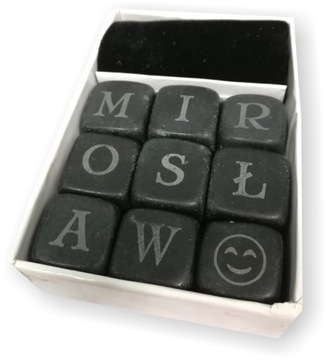 Охлаждающие камни для виски + ГРАВИРОВКА на кубе