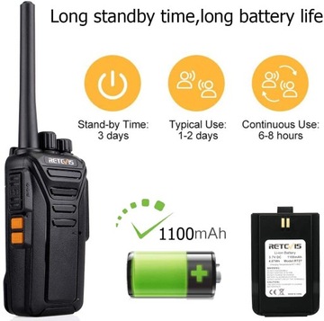 RETEVIS RT619 КОРОТКОВОЛНОВЫЙ РАДИОТЕЛЕФОН 2 шт.