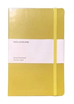 Moleskine A5 classic hard złoty twarda oprawa gold z gumką notatnik
