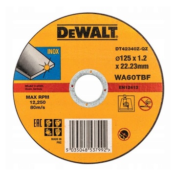 Dewalt Tarcza do cięcia metalu 125mm DT42340Z-QZ