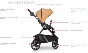 ПРОГУЛЯЮЩАЯ КОЛЯСКА CROX 3в1, СИДЕНЬЕ-КАБРИОЛЕТ, ГОНДОЛЛА, БОЛЬШИЕ КОЛЕСА 0+ ДО 22 КГ